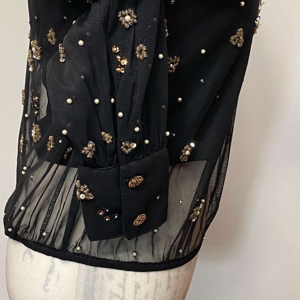 FARM Rio Embroidered Bubble Tulle Blouse size XS - Picture 10 of 15